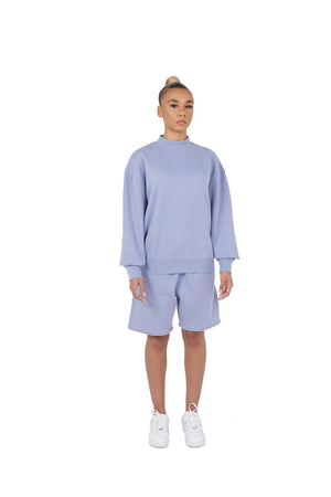 The plain over-sized sweatshirt and the over-sized shorts are available at wholesale prices\