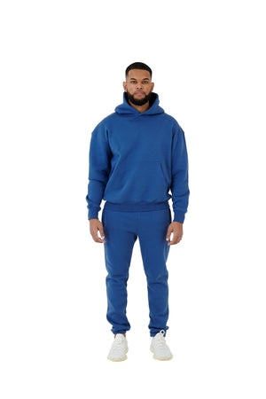 Wholesale Plain Navy Over Sized Hoodie and Navy Over Sized Jogging Bottoms