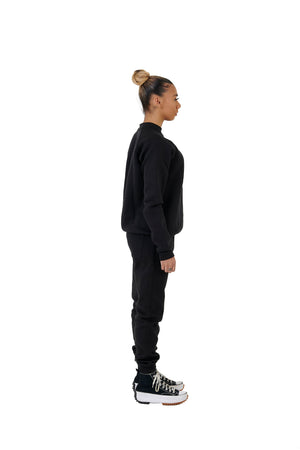 Wholesale Black Slim Fit Sweater and Black Joggers Unisex
