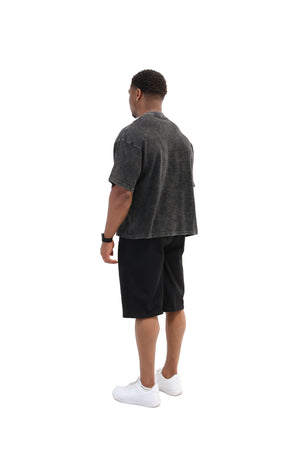 Acid Wash Waffle Boxy Fit Oversized T-Shirt 260gsm 5