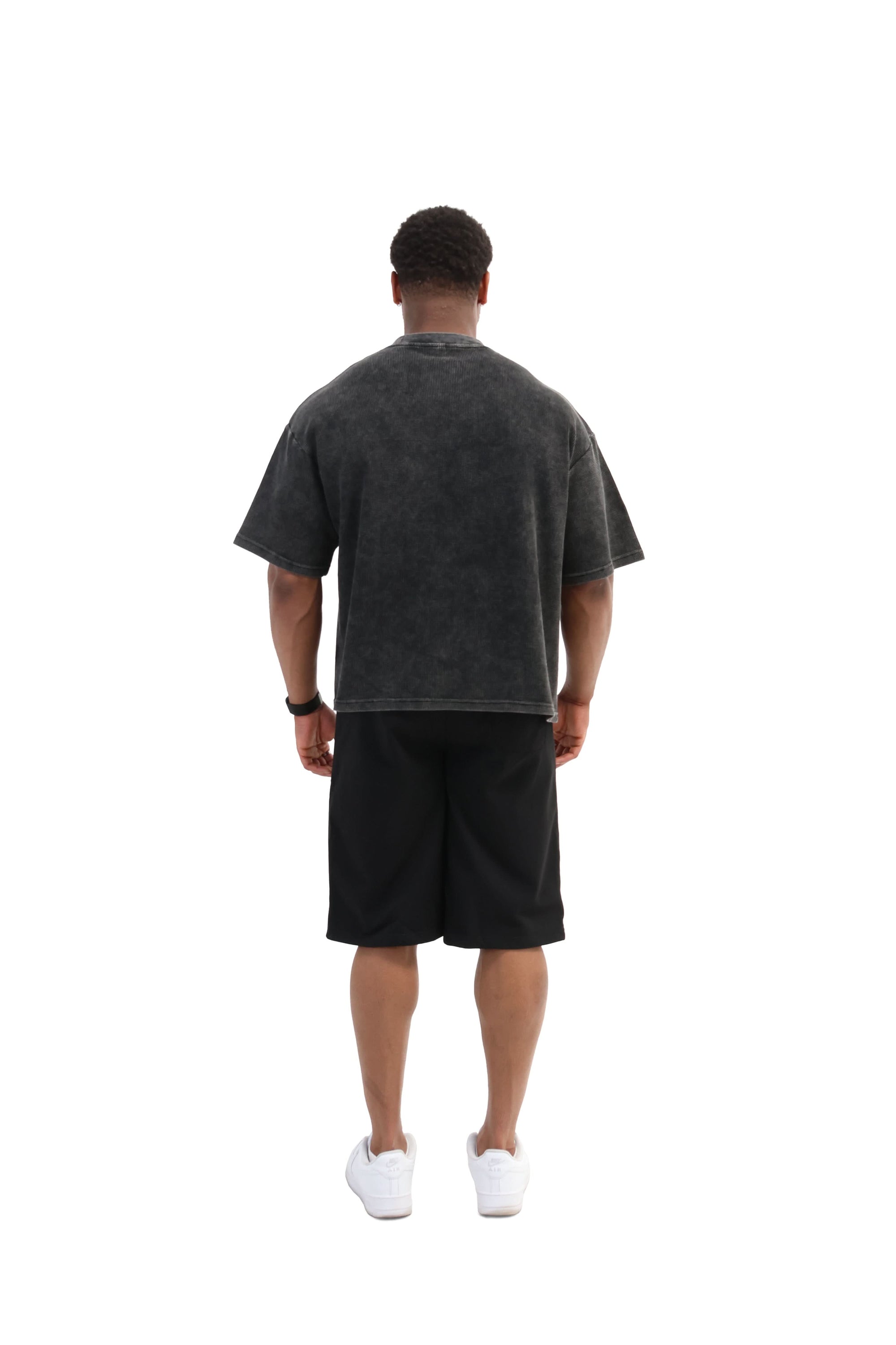 Acid Wash Waffle Boxy Fit Oversized T-Shirt 260gsm 6