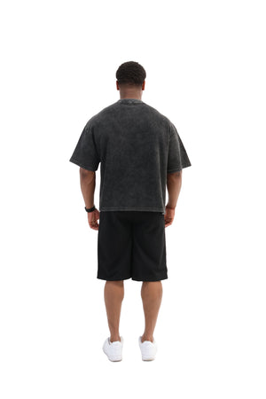 Acid Wash Waffle Boxy Fit Oversized T-Shirt 260gsm 6
