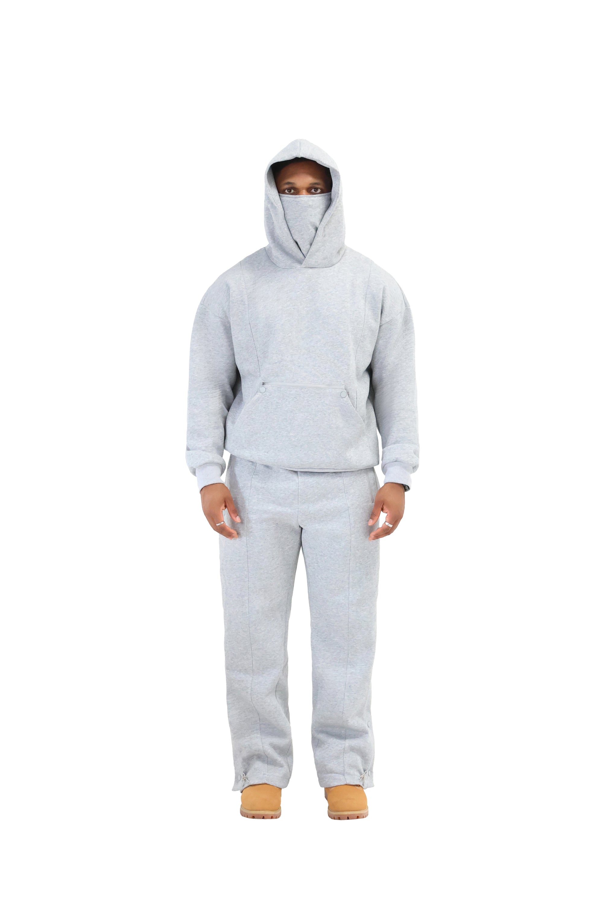 BRND Premium Versatile Tech Hoodie 550gsm grey 3