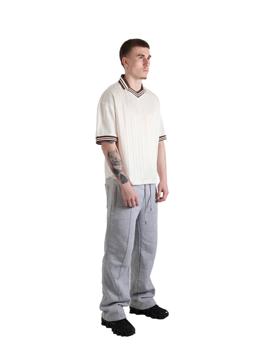 Beige Stripe Jersey 150gsm