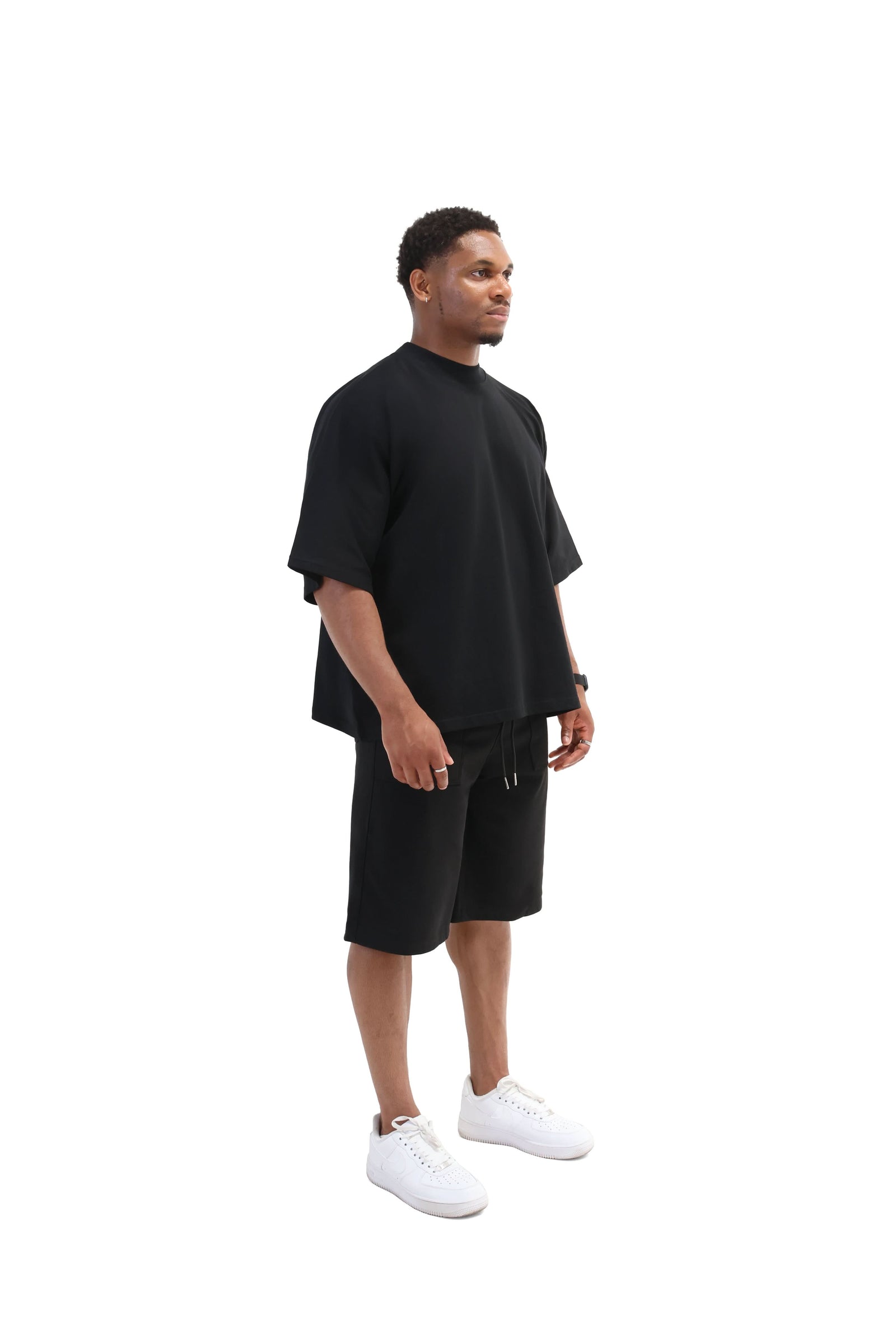 Boxy Fit Oversized T-Shirts- black 1