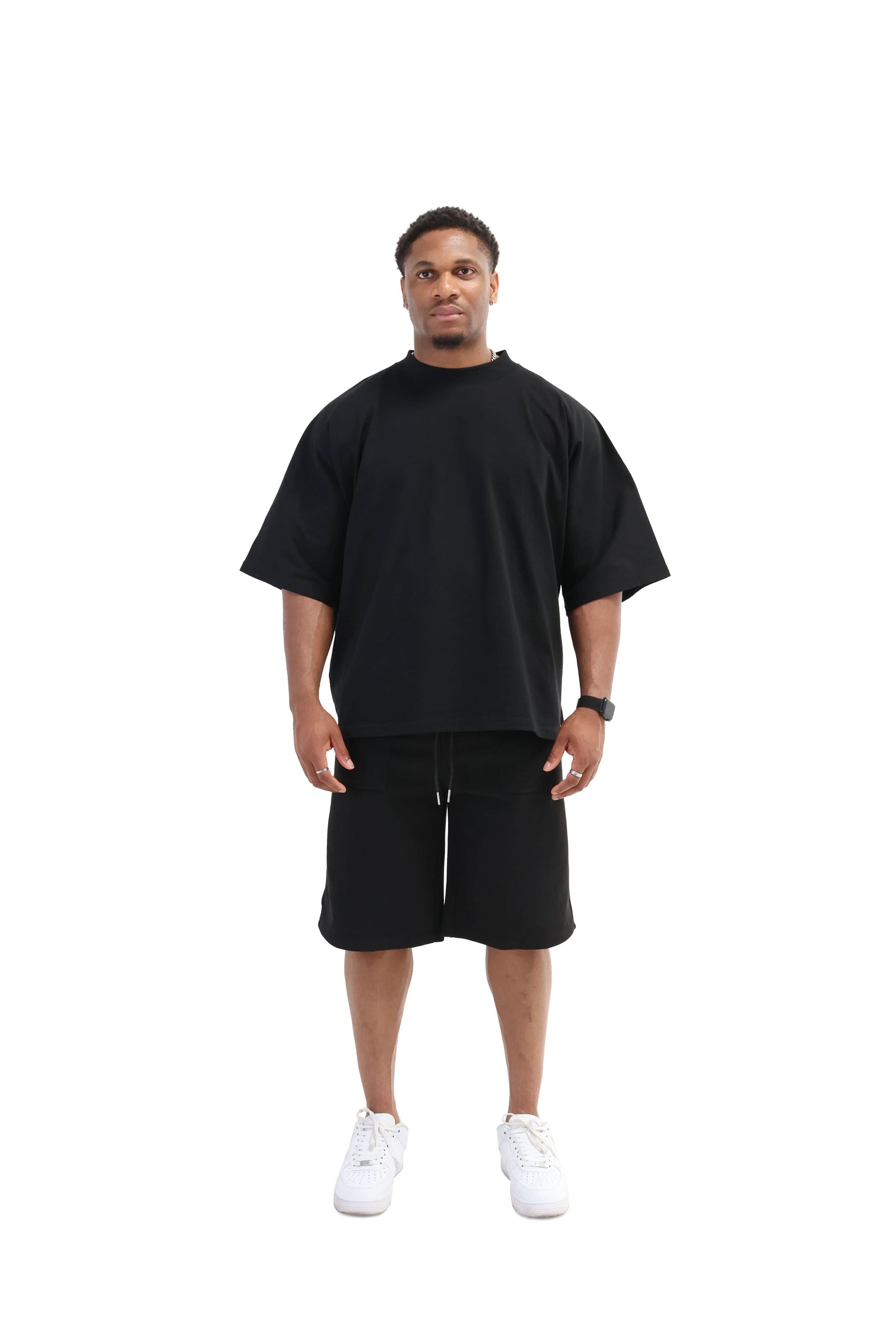 Boxy Fit Oversized T-Shirts- black 1