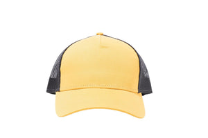 Wholesale Yellow and Black Netted Mesh Snap Back Cap