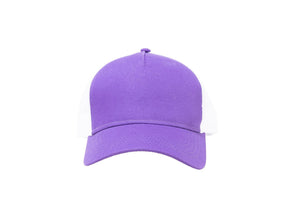 Wholesale Purple and White Netted Mesh Snap Back Cap