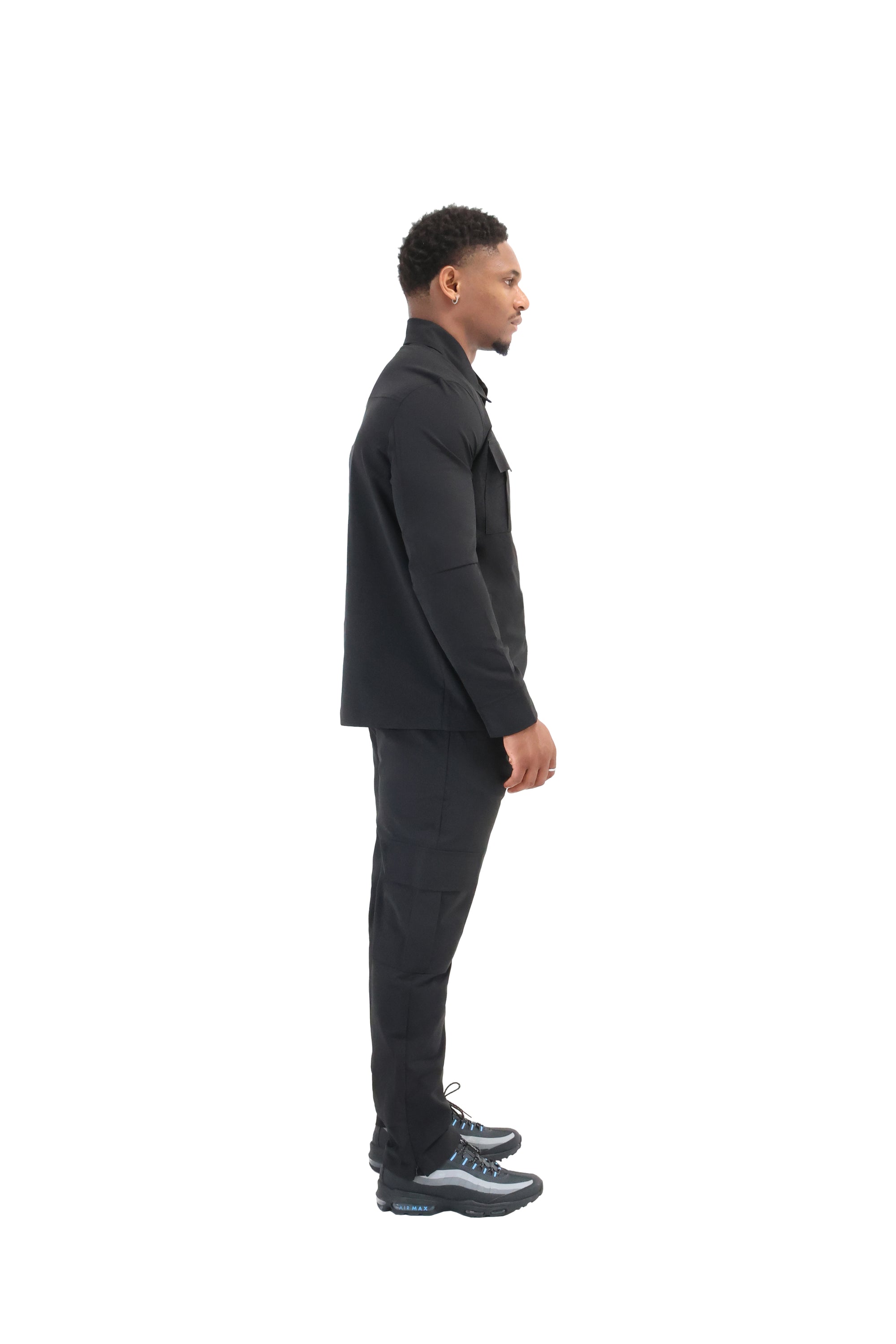 Cargo Utility Windbreaker Jacket black 8