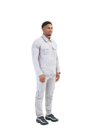 Cargo Utility Windbreaker Jacket grey 1