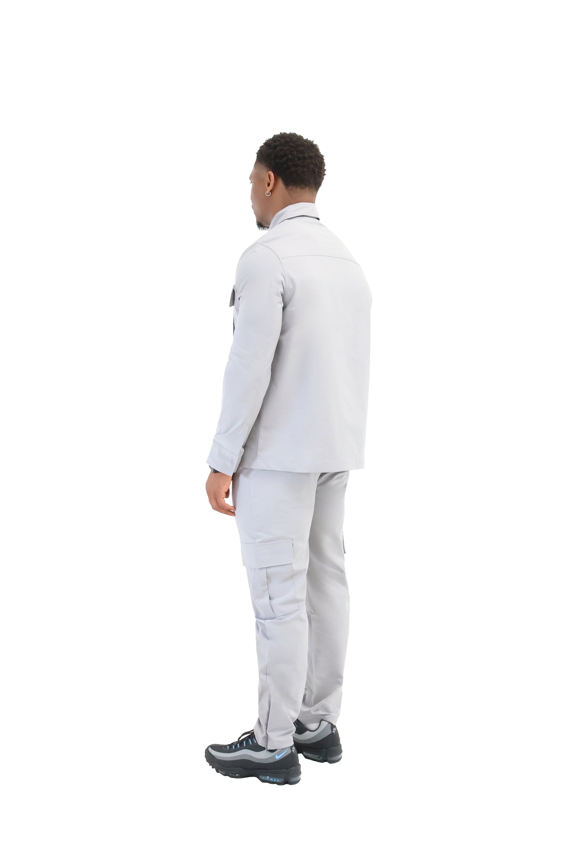 Cargo Utility Windbreaker Jacket grey 5