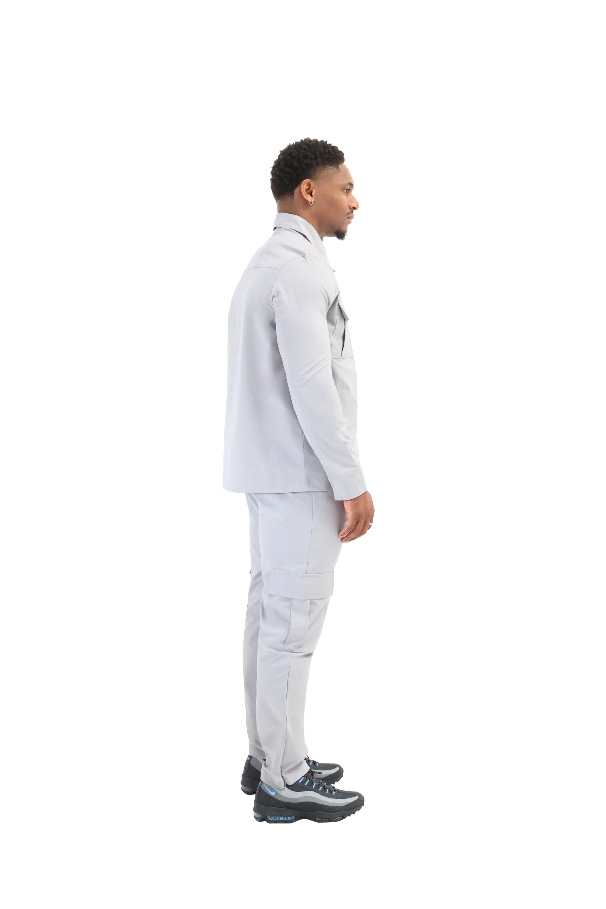 Cargo Utility Windbreaker Jacket grey 8