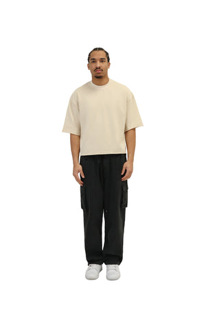 Cropped Oversized Boxy Fit T-Shirts 260GSM beige 2