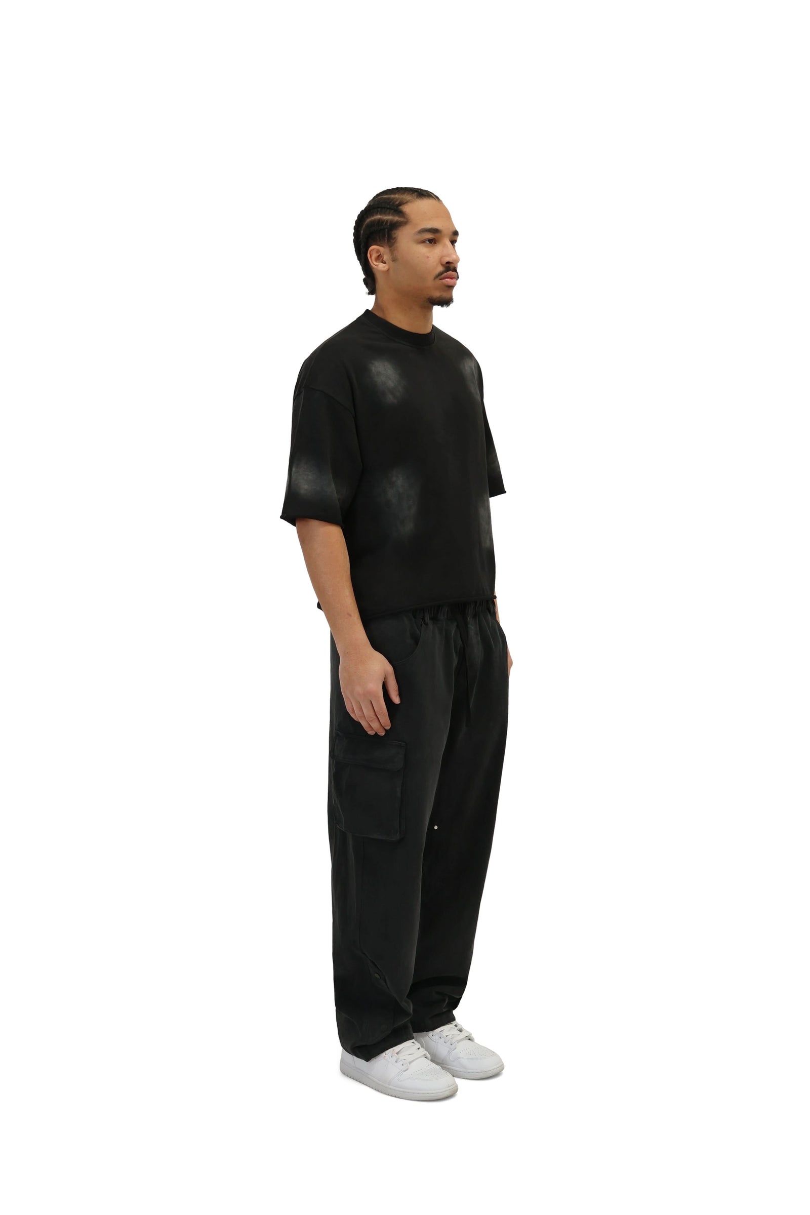 Cropped Oversized Boxy Fit T-Shirts 260GSM black 1