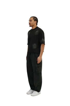 Cropped Oversized Boxy Fit T-Shirts 260GSM black 3