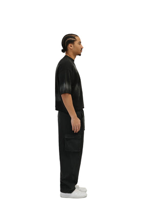 Cropped Oversized Boxy Fit T-Shirts 260GSM black 8
