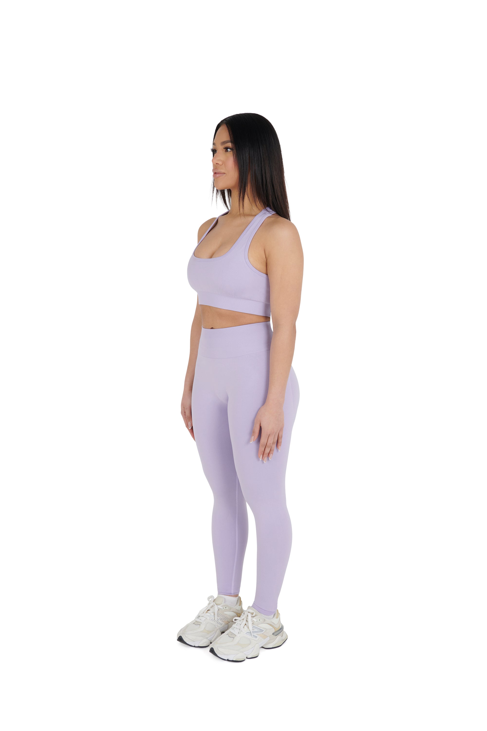 lilac Premium Yoga Thick Strap Bralet