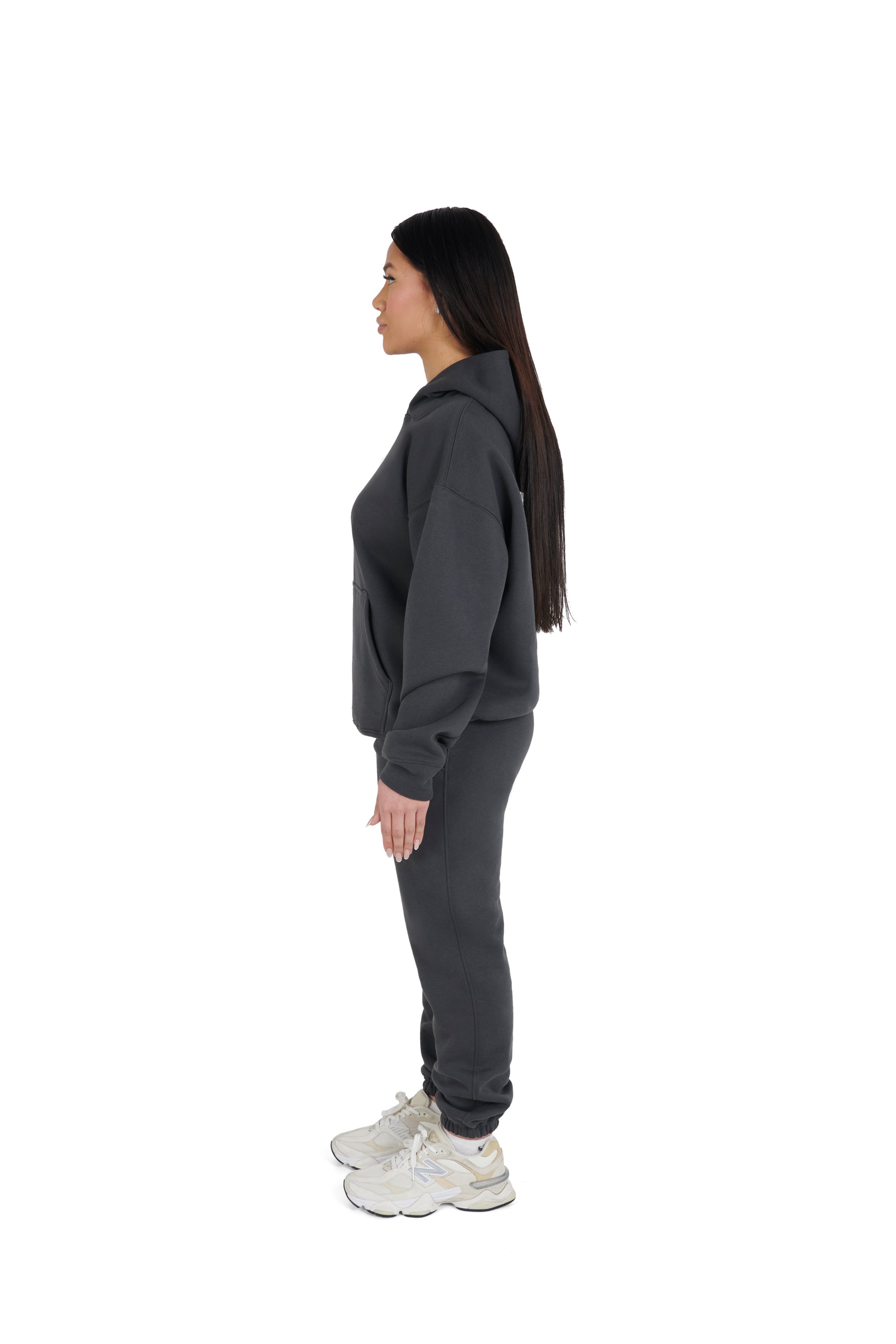 charcoal grey Oversized Hoodies