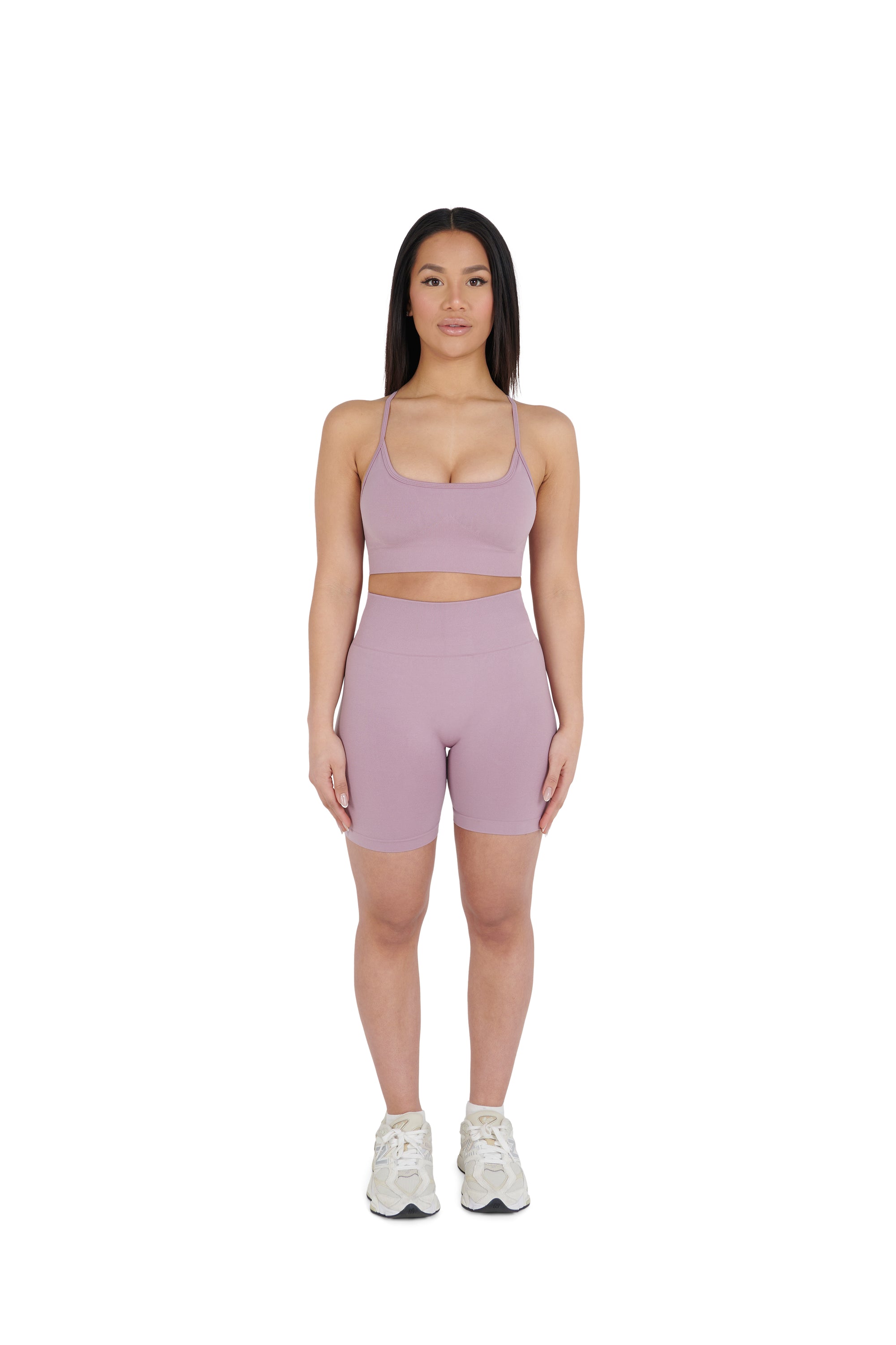 dusty pink Premium Yoga Thin Strap Bralet