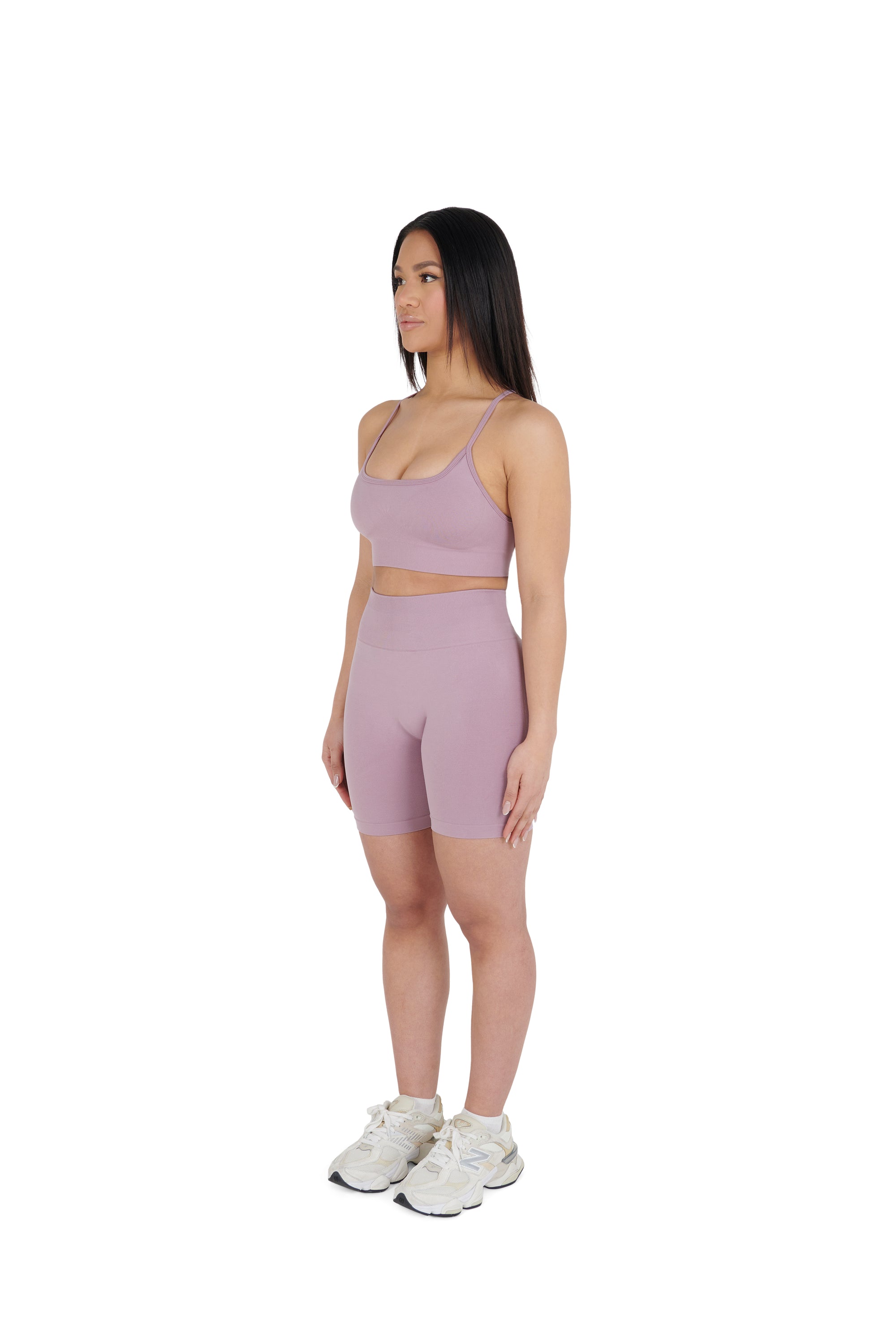 dusty pink Premium Yoga Thin Strap Bralet