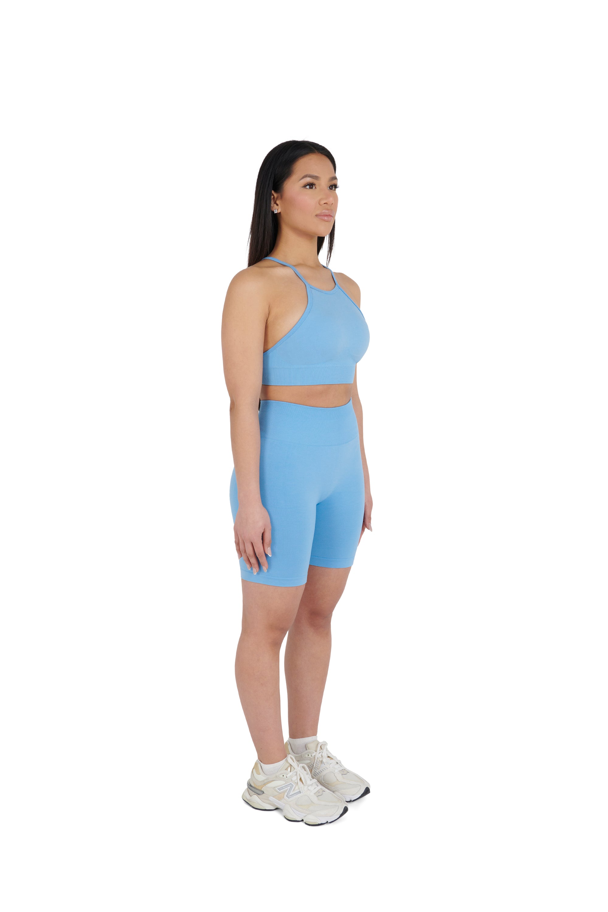 baby blue Premium Yoga Cycling Shorts