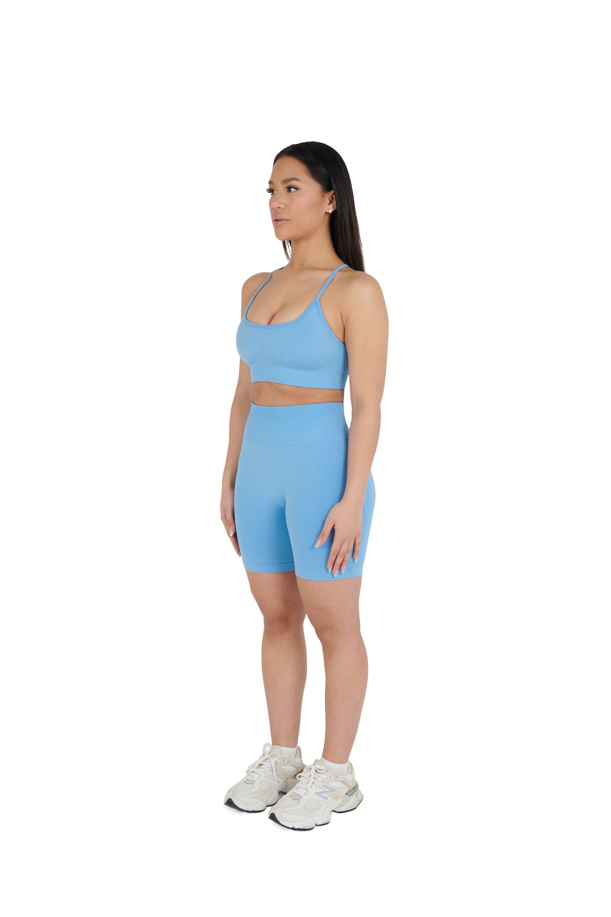 baby blue Premium Yoga Thin Strap Bralet