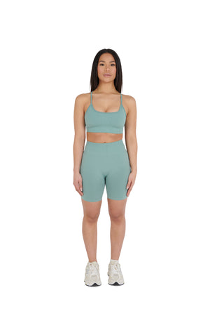 green Premium Yoga Cycling Shorts