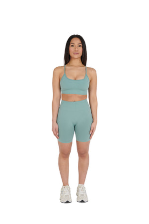 green Premium Yoga Thin Strap Bralet