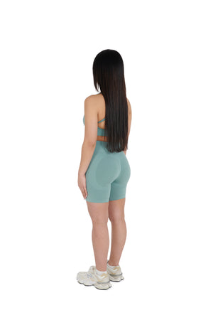 green Premium Yoga Cycling Shorts