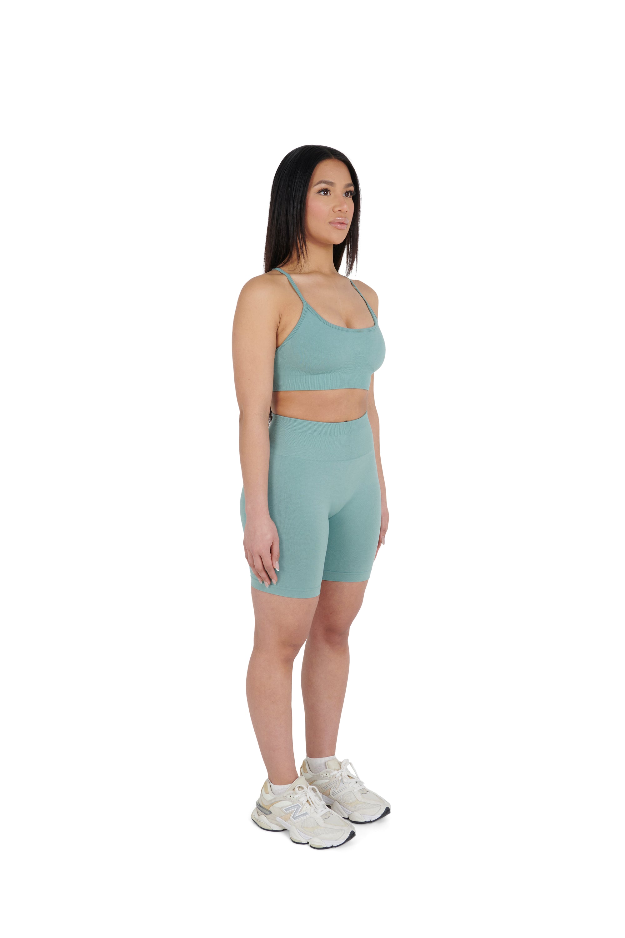 green Premium Yoga Cycling Shorts