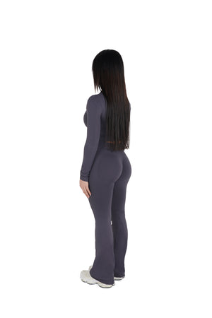 charcoal grey Seamless Flared Leggings