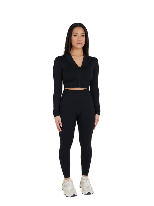 Seamless Cropped Zip Jacket