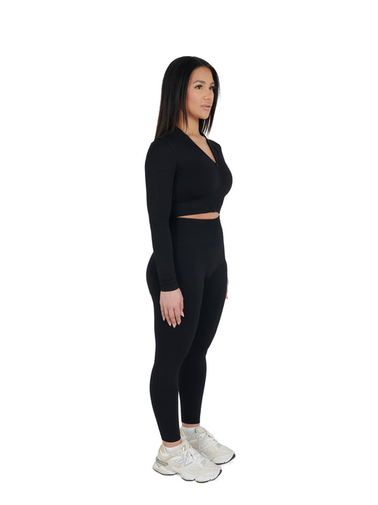 Seamless Cropped Zip Jacket