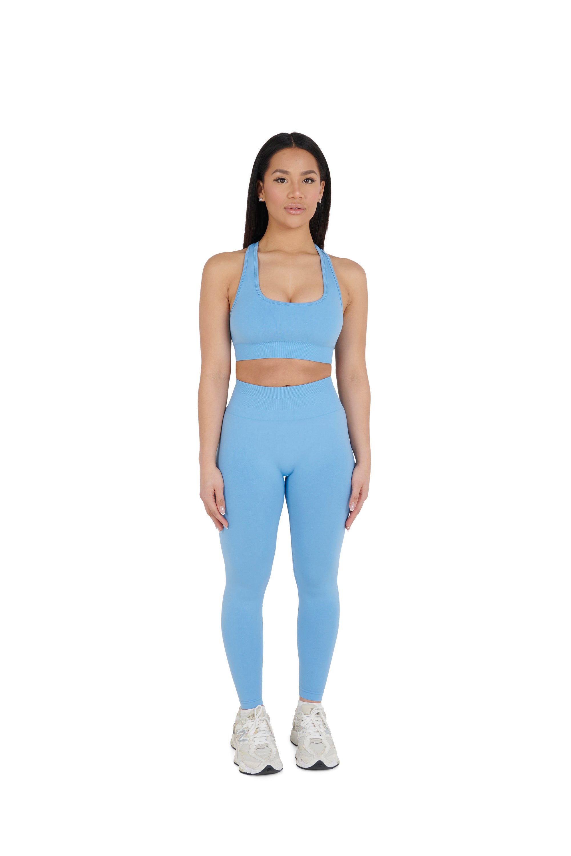 baby blue Premium Yoga Thick Strap Bralet