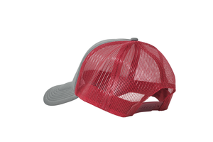 Wholesale Plain Grey and Red Foam Mesh Snap Back Cap