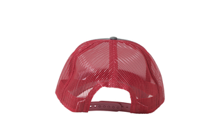 Wholesale Plain Grey and Red Foam Mesh Snap Back Cap