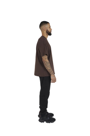 chocolate brown Essential Oversized T shirt 180GSM