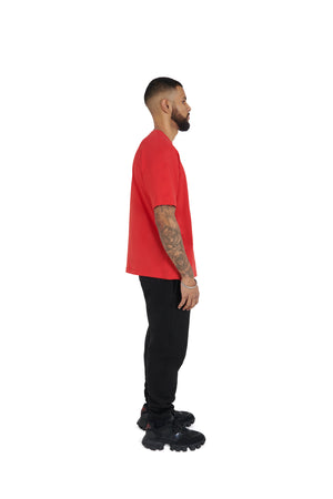 red Essential Oversized T shirt 180GSM