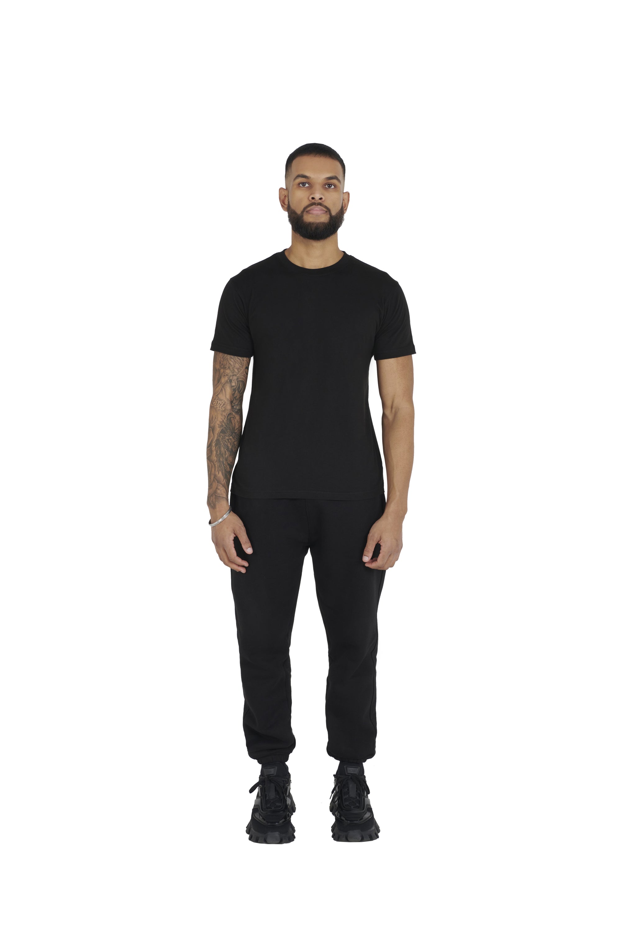 black Essential Regular Fit T shirt 180GSM