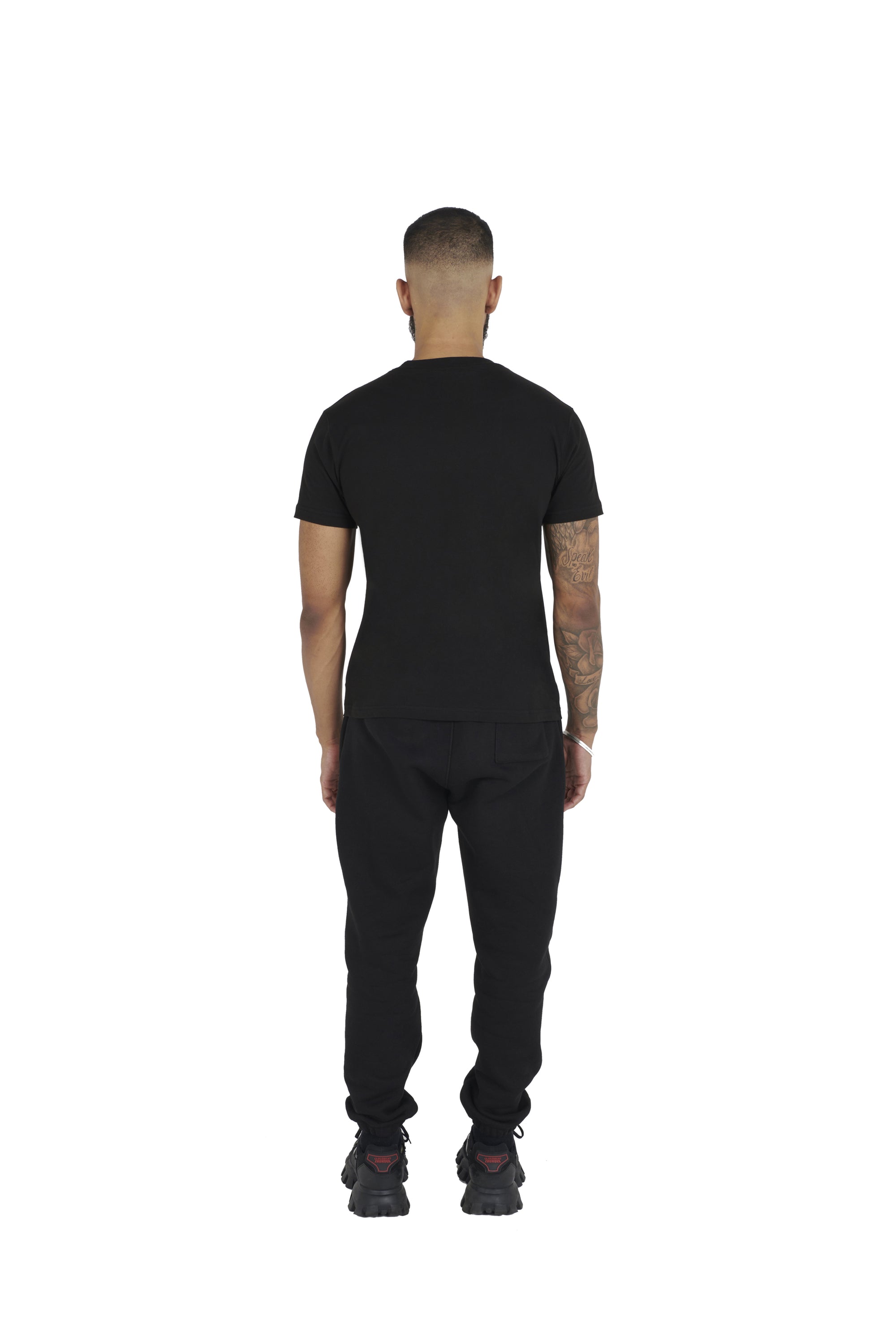 black Essential Regular Fit T shirt 180GSM