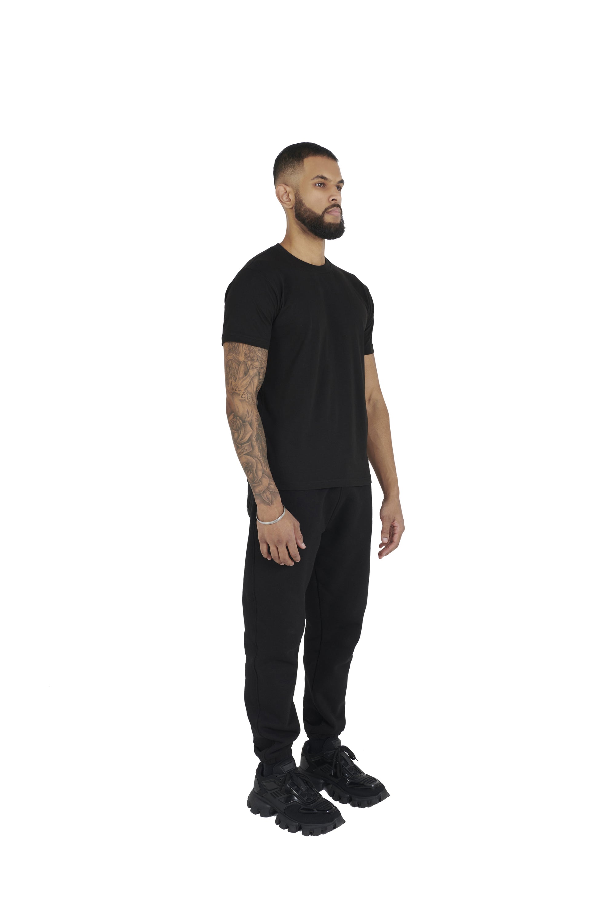 black Essential Regular Fit T shirt 180GSM