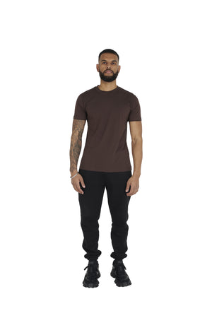 chocolate brown Essential Regular Fit T shirt 180GSM