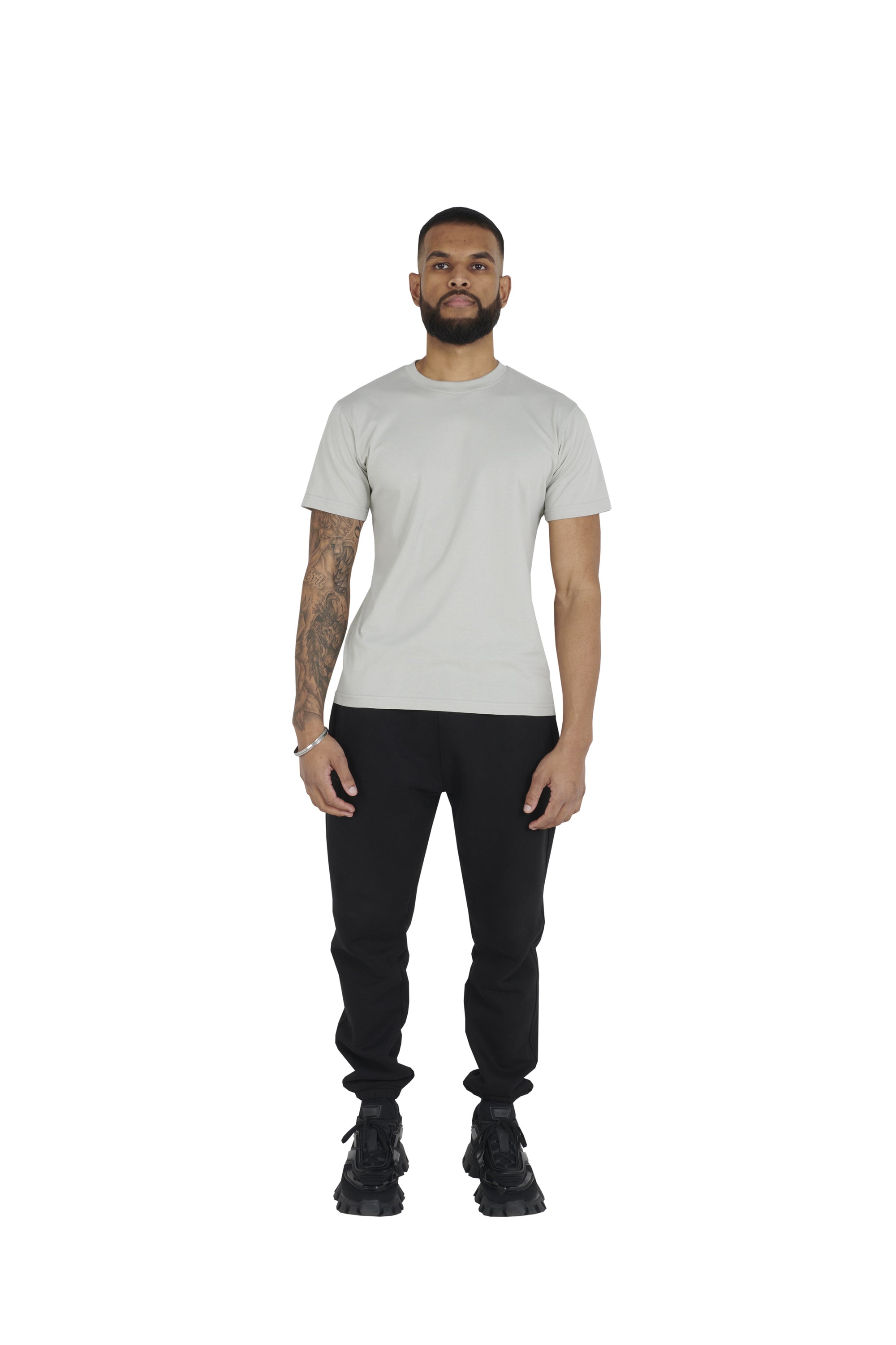 stone grey Essential Regular Fit T shirt 180GSM