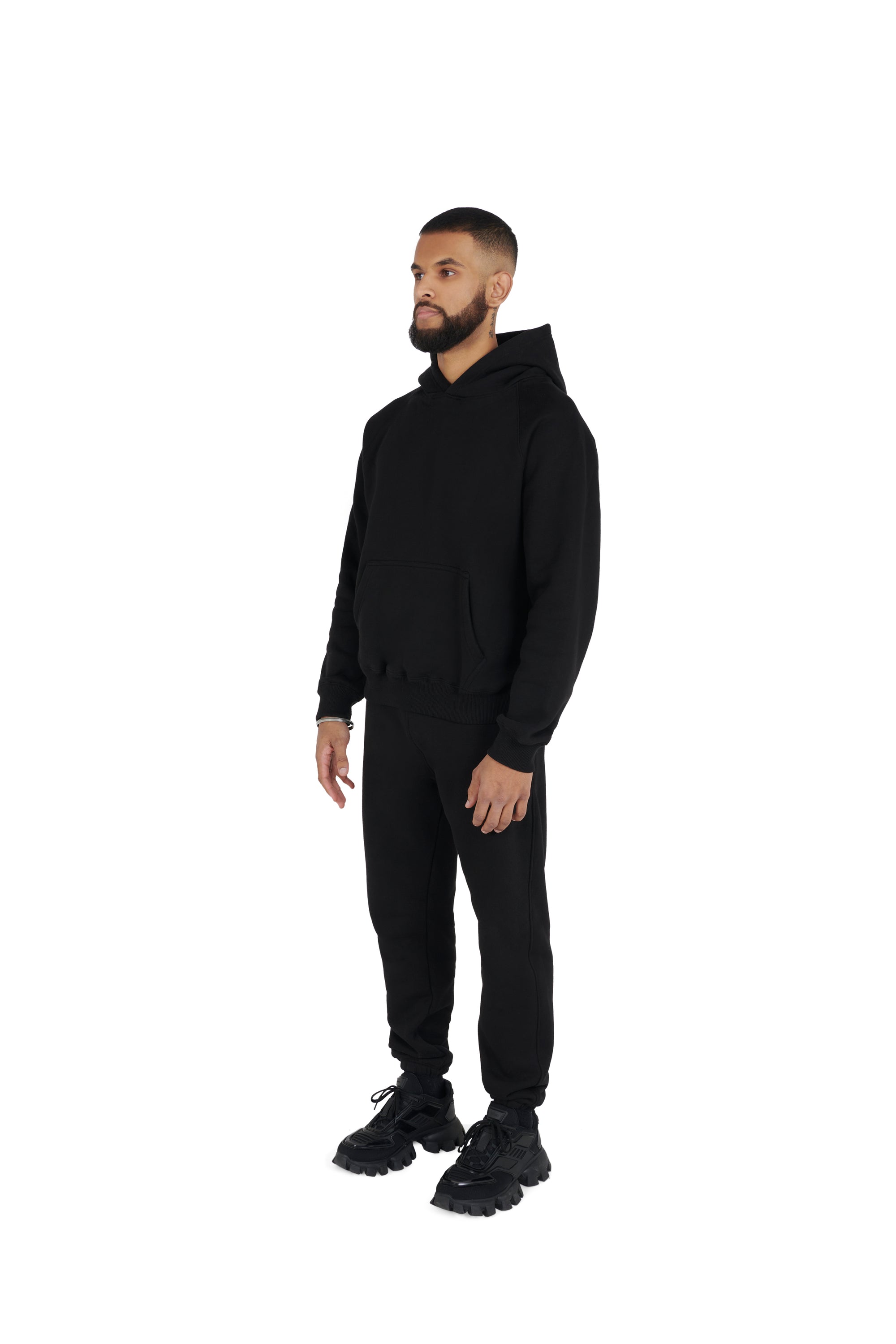 Ultra Luxury Oversized Joggers 550GSM BLACK