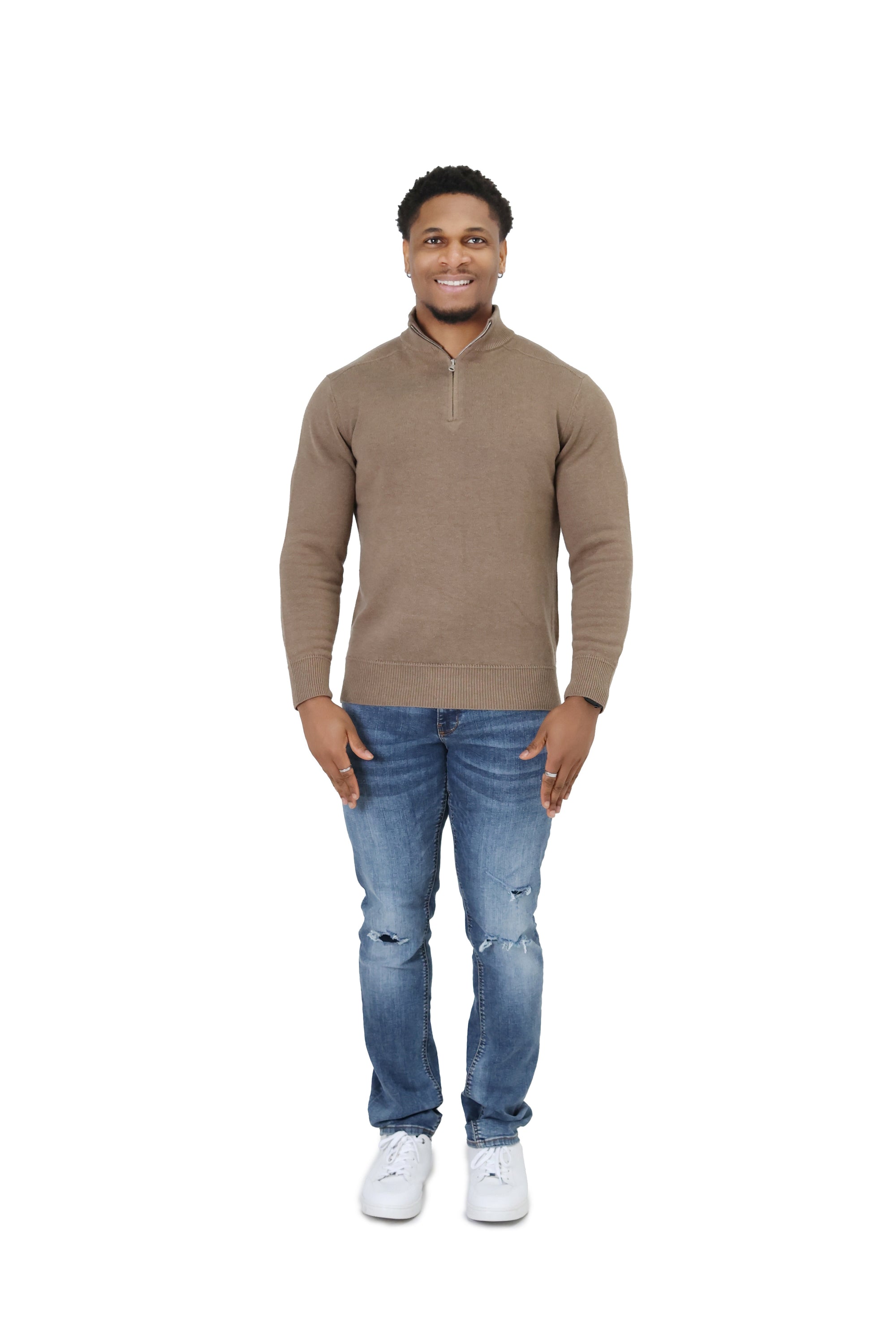 Luxury Silky Wool Knit Quarter Zip