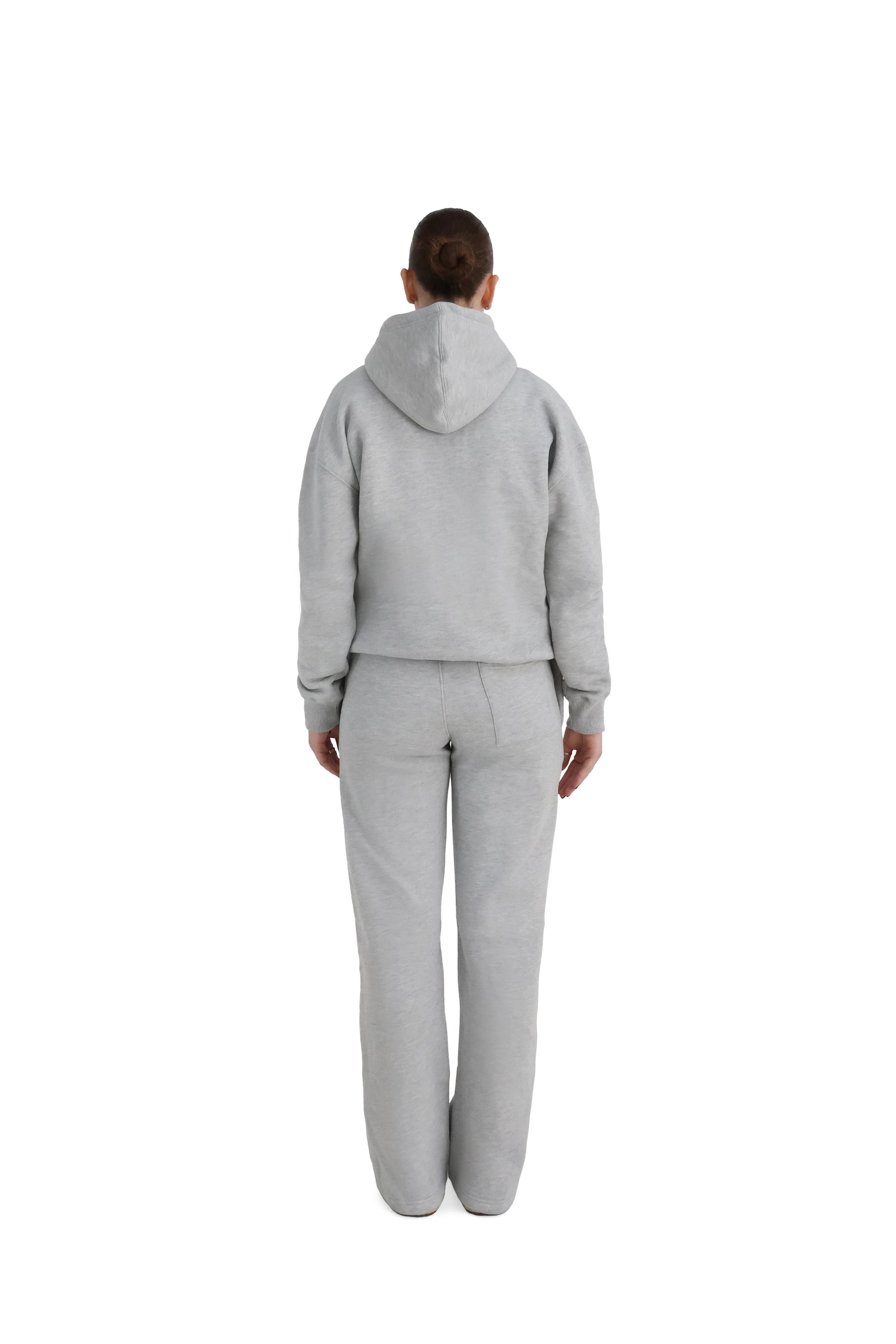 Ultra Luxury Wide Leg Joggers 550GSM grey