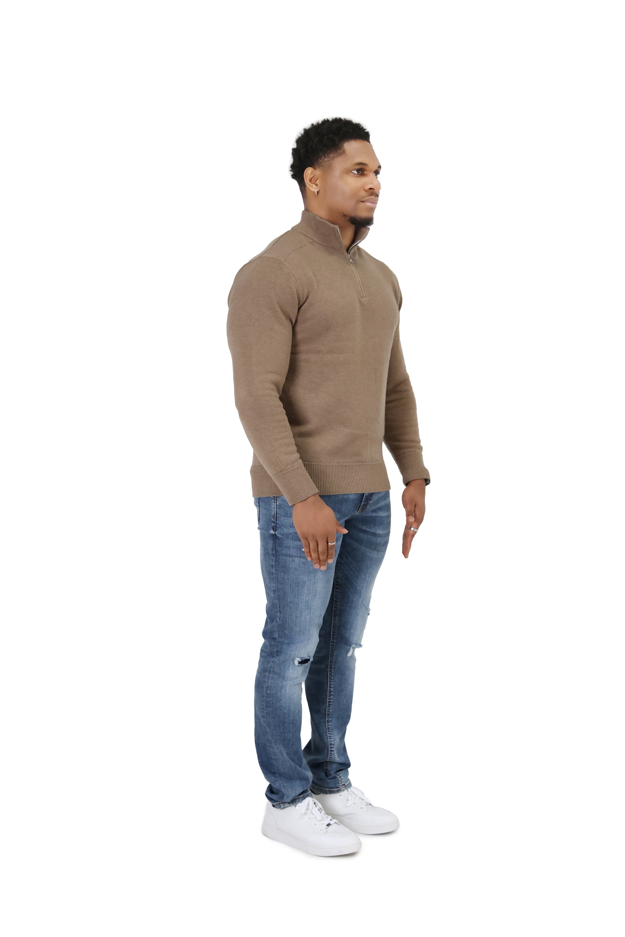 Luxury Silky Wool Knit Quarter Zip