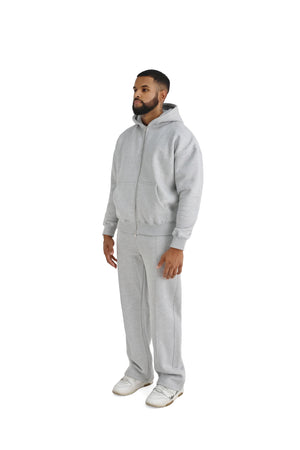 Ultra Luxury Wide Leg Joggers 550GSM grey