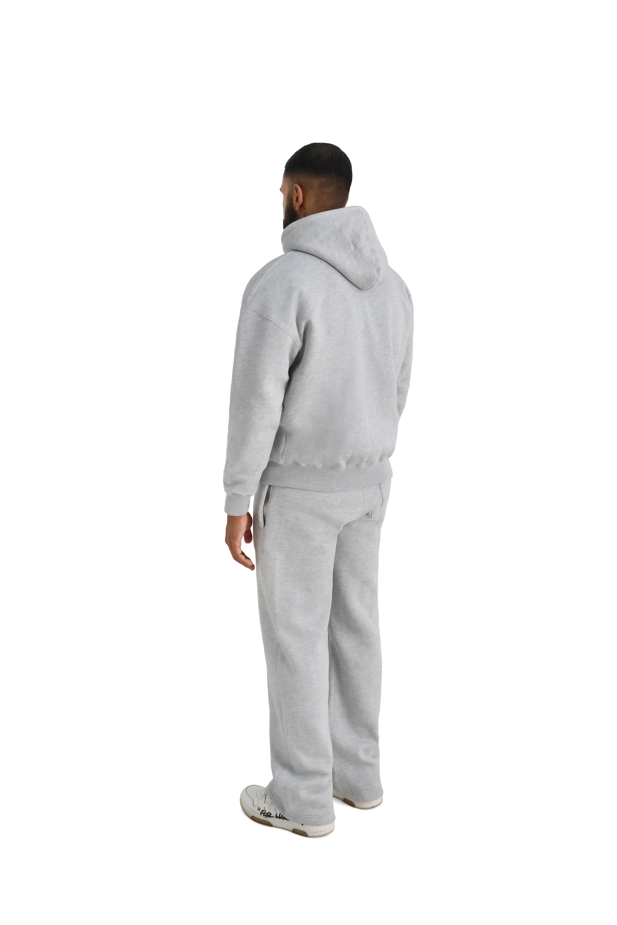 Ultra Luxury Wide Leg Joggers 550GSM grey