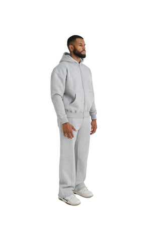 Ultra Luxury Wide Leg Joggers 550GSM grey